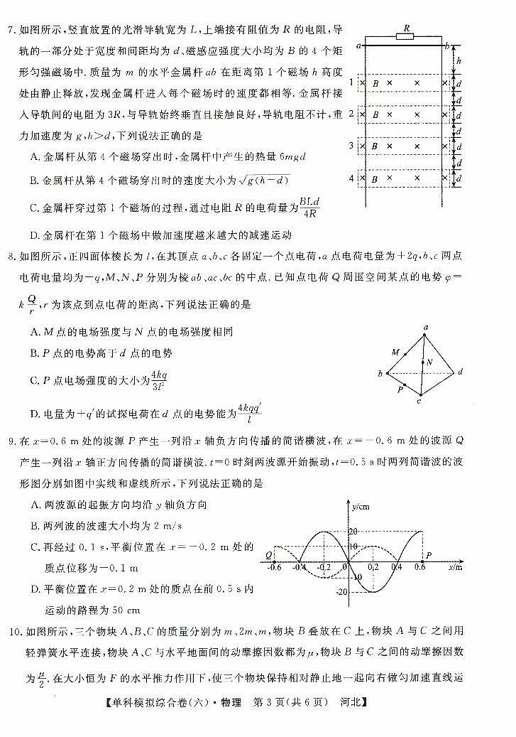 河北省十县联考2024-2025学年高三上学期10月期中物理试题03