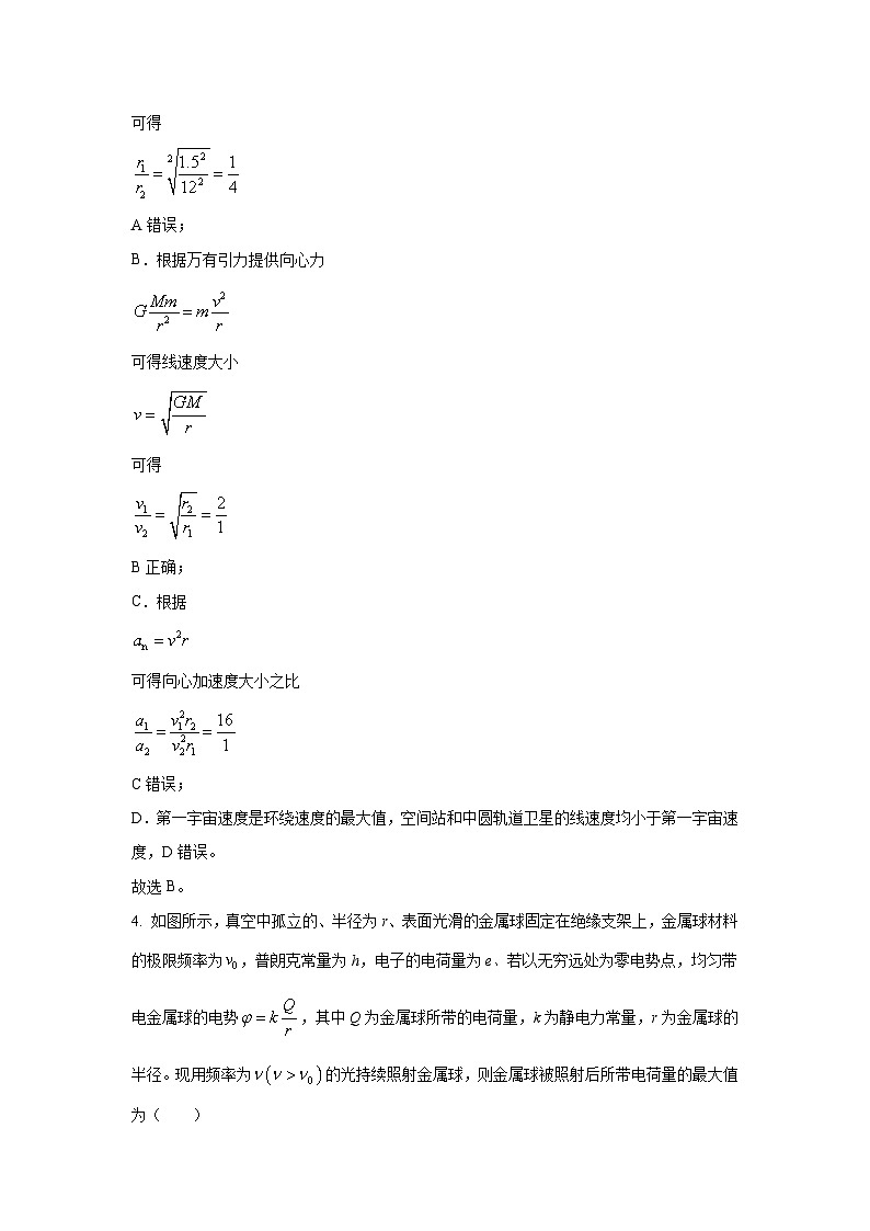 江西省2024届高三下学期压轴模拟一物理试卷(解析版)第3页