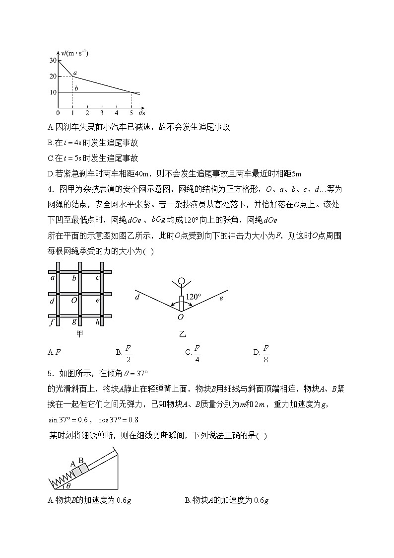 陕西省西安市部分学校联考2024-2025学年高一上学期10月月考物理试卷(含答案)02