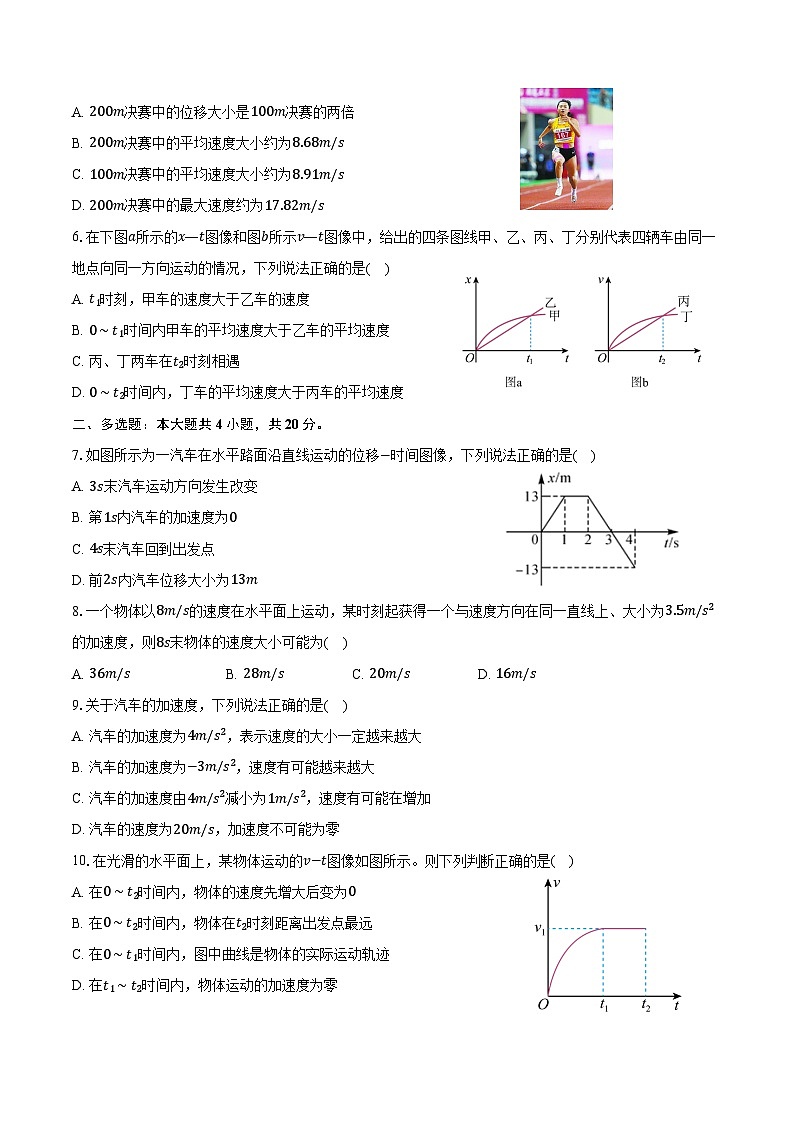 2024-2025學年山西省太原市實驗學校高一（上）月考物理試卷（10月）（含答案）第2頁