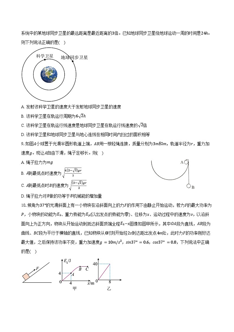 2024-2025学年湖南省益阳市安化县第二中学高三(上)月考物理试卷(10月)(含答案)第3页
