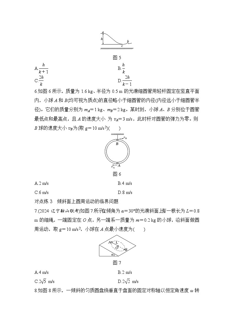 【高考物理】一輪復(fù)習(xí)：專題強(qiáng)化練（2025版創(chuàng)新設(shè)計(jì)）7、專題強(qiáng)化練七　圓周運(yùn)動的臨界問題第3頁