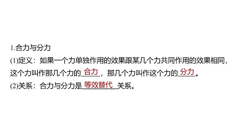 2025高考物理大一轮复习讲义人教版PPT课件力的合成与分解05