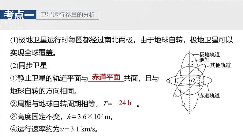 2025高考物理大一轮复习讲义人教版PPT课件人造卫星 宇宙速度08