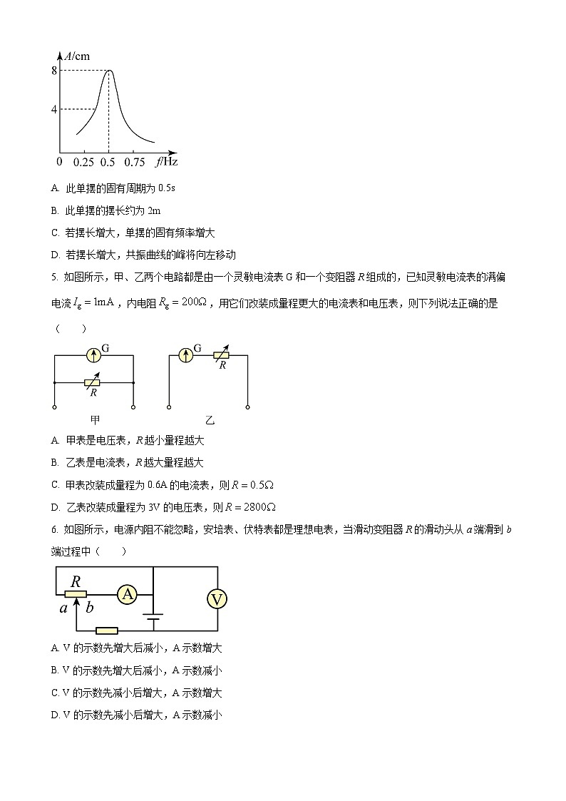 江苏省南京市某校2024-2025学年高二上学期第二次月考(期中模拟)物理试题(Word版附答案)第2页