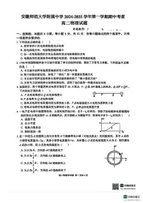 安徽省芜湖市安徽师范大学附属中学2024-2025学年高二上学期11月期中物理试题