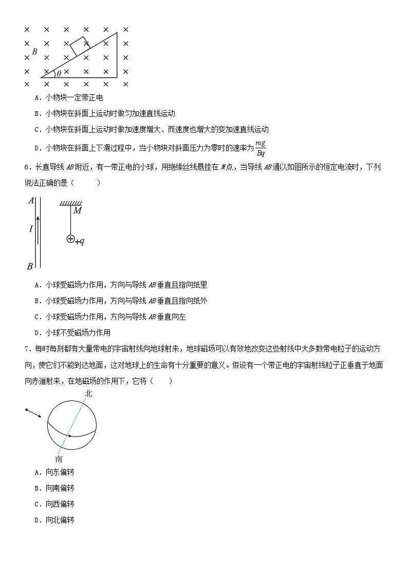 人教版高中物理选择性必修二 同步精讲精练1.2磁场对运动电荷的作用力(2份,原卷版+解析版)03