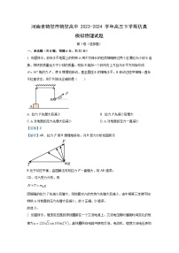 2024届河南省鹤壁市高中高三下学期高考模拟仿真模拟物理试卷[解析版]