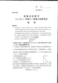 物理-湖南（河南）省湘豫名校联考2024年11月2025届高三上学期一轮复习诊断考试暨期中考试试题和答案
