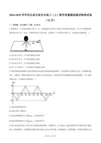 2024～2025学年河北省石家庄市高三（上）教学质量摸底测试物理试卷（11月）（含答案）