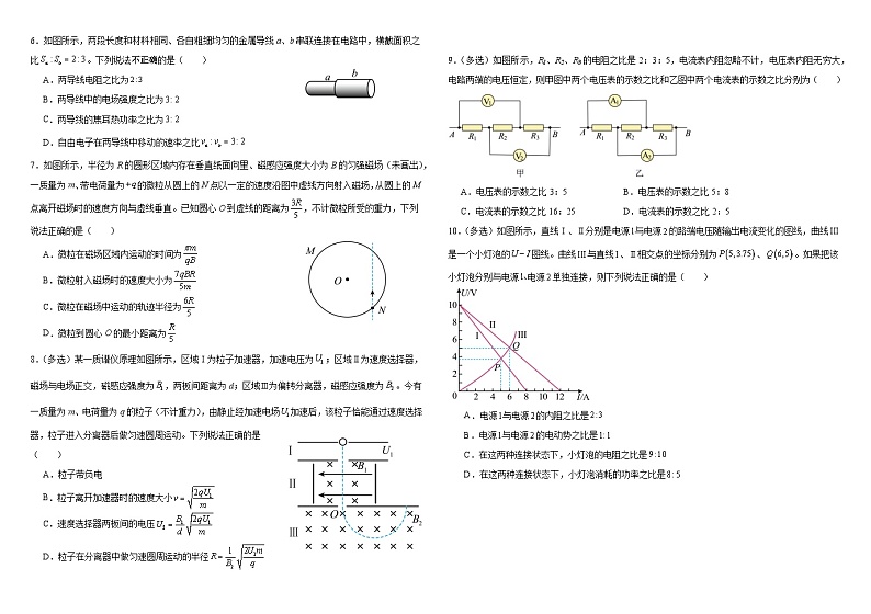吉林省长春外国语学校2024-2025学年高二上学期10月期中考试物理试卷(Word版附解析)第2页