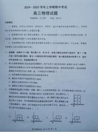 2025届湖北新高考协作体高三上学期11月期中物理试题+答案