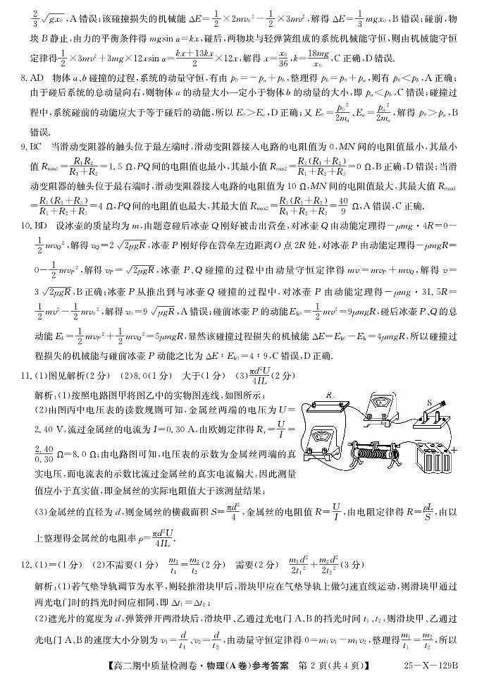 25-X-129B-物理(A卷)DAz第2页