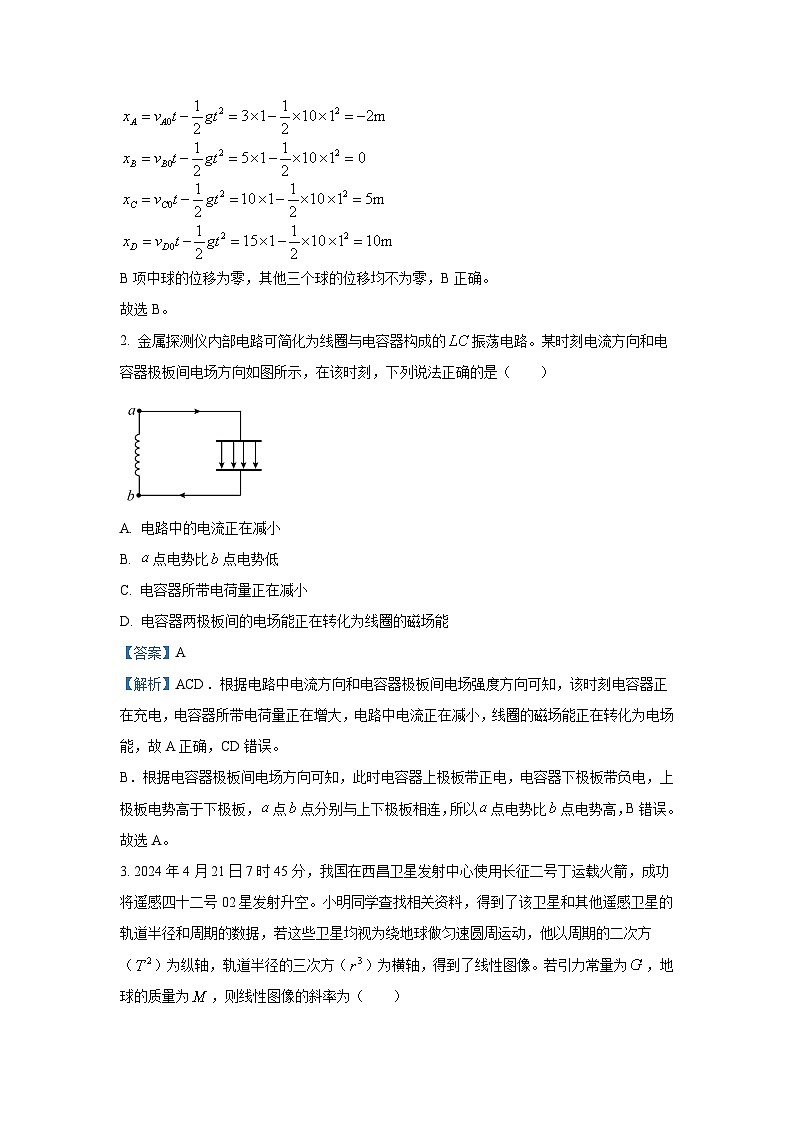甘肃省白银市靖远县2024-2025学年高三上学期10月联考物理试卷(解析版)第2页