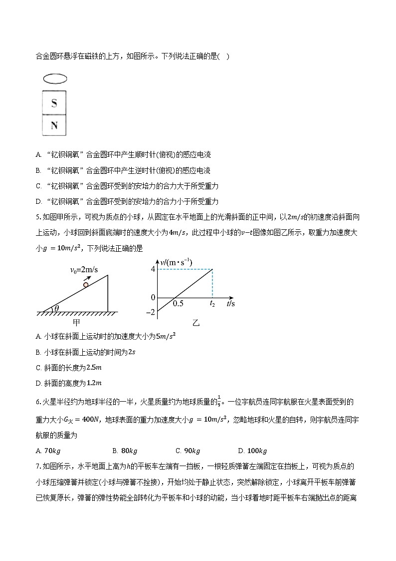 2024-2025學(xué)年廣東省部分學(xué)校高三（上）大聯(lián)考模擬預(yù)測物理試卷（含答案）第2頁