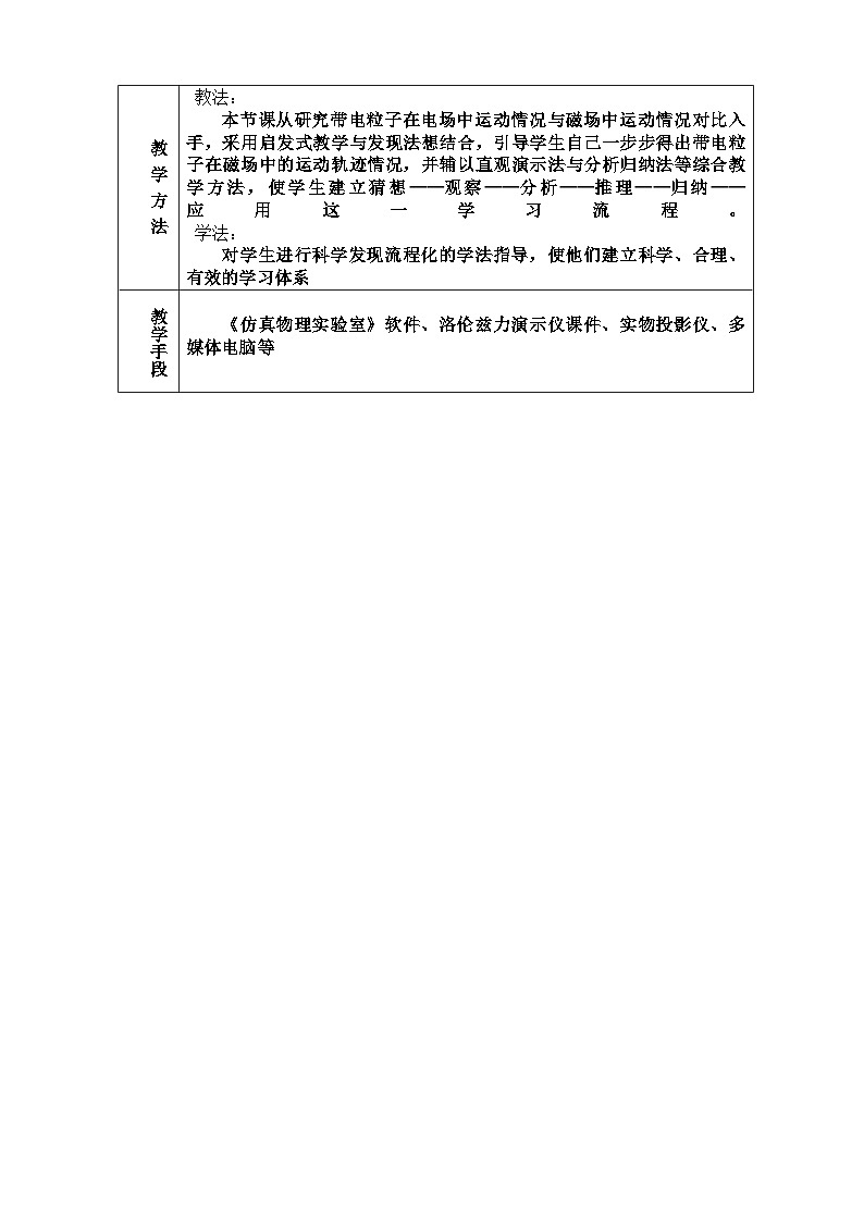 2022年高中物理带电粒子在磁场中的运动教学设计2新人教版选修3第2页