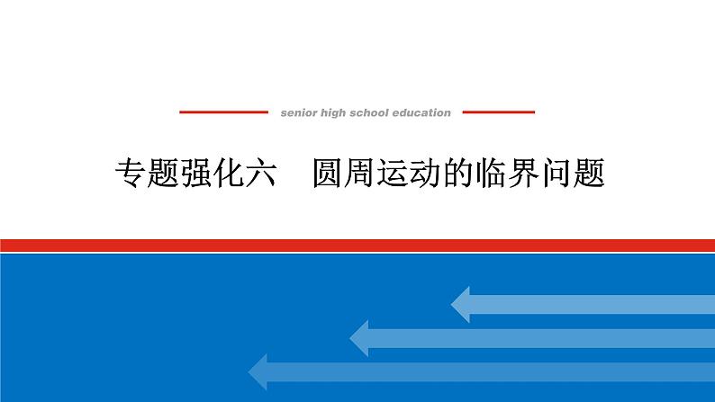 2025年高考物理一轮复习:专题强化06 圆周运动的临界问题(课件+导学案)01