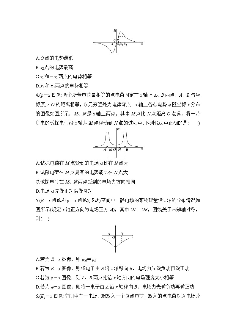 选择题考点专项训练42 电场中的四类图像分析(后附解析)-【选择题专练】2025年高考物理一轮复习练习第2页