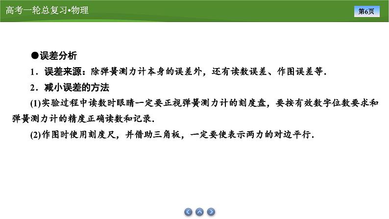 课件第二章 实验三探究两个互成角度的力的合成规律(共30张ppt)第6页