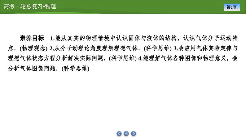 第十四章 第二讲 固体、液体和气体(课件PPT+讲义)-【知识梳理】2025年高考物理一轮复习02