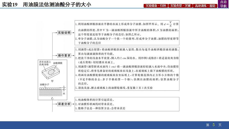 2025年新高考物理二轮复习实验19 用油膜法估测油酸分子的大小(课件)第5页