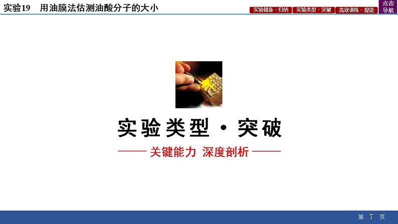 2025年新高考物理二轮复习实验19 用油膜法估测油酸分子的大小(课件)第7页