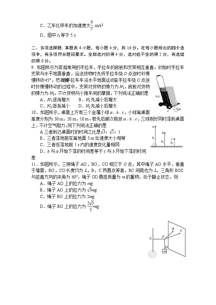 山东名校考试联盟2024-2025学年高一年级上学期期中检测物理试题03