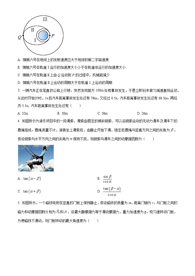 河南省部分学校2024-2025学年高三上学期11月月考物理试题 Word版无答案第2页
