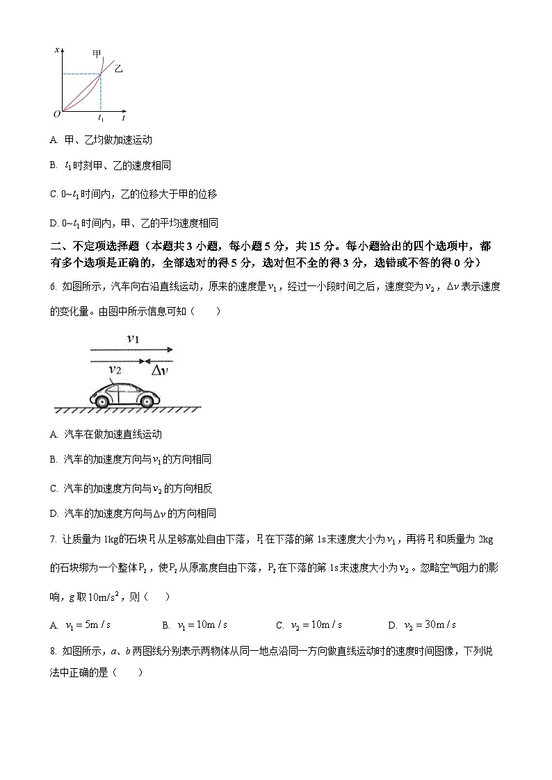 天津市蓟州区2024-2025学年高一上学期11月期中物理试题 Word版无答案第2页
