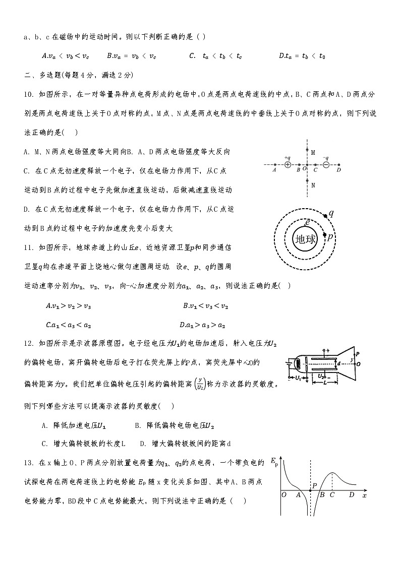 天津市滨海新区大港第一中学2024-2025学年高三上学期11月期中物理试题第3页