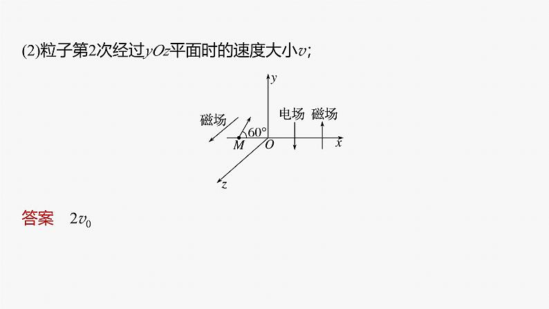 第一篇 专题三 培优点6 带电粒子在立体空间的运动第8页