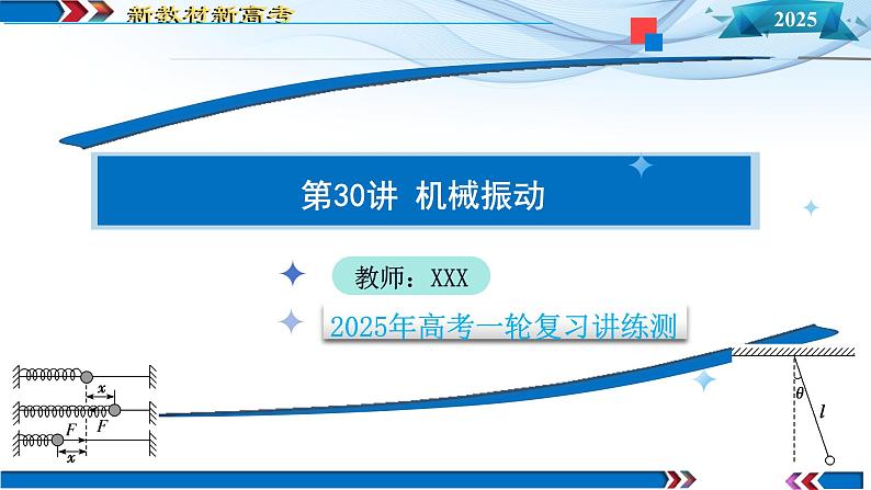 第30讲 机械振动(课件)-2025年高考物理一轮复习讲练测(新教材新高考)第1页
