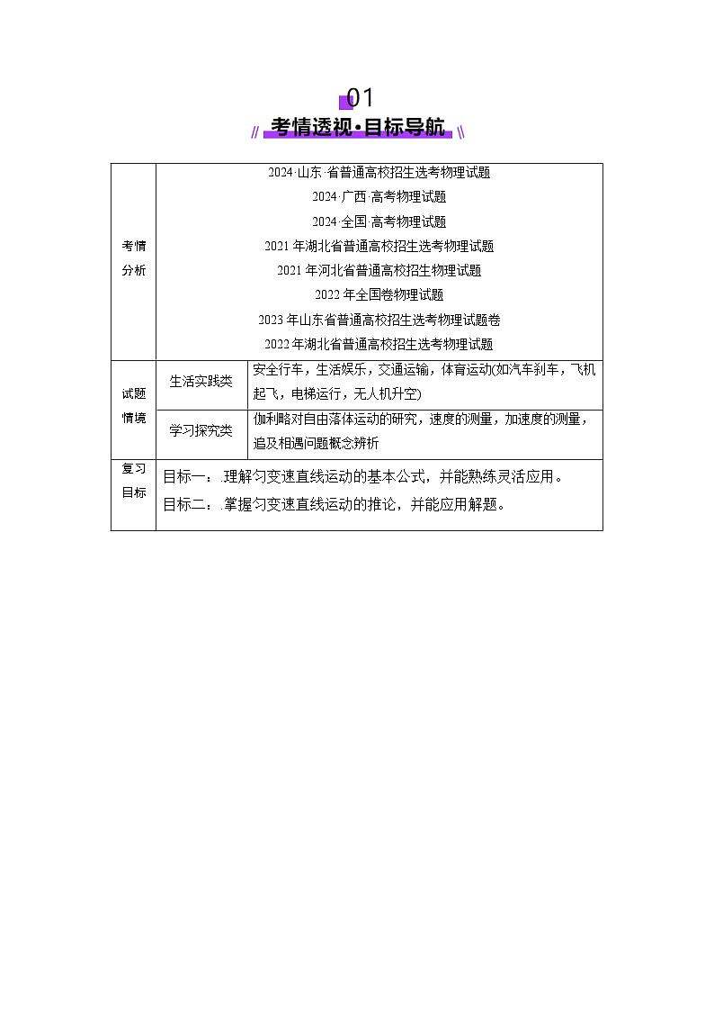 第02讲 匀变速直线运动的规律(讲义)(解析版)-2025年高考物理一轮复习讲练测第2页