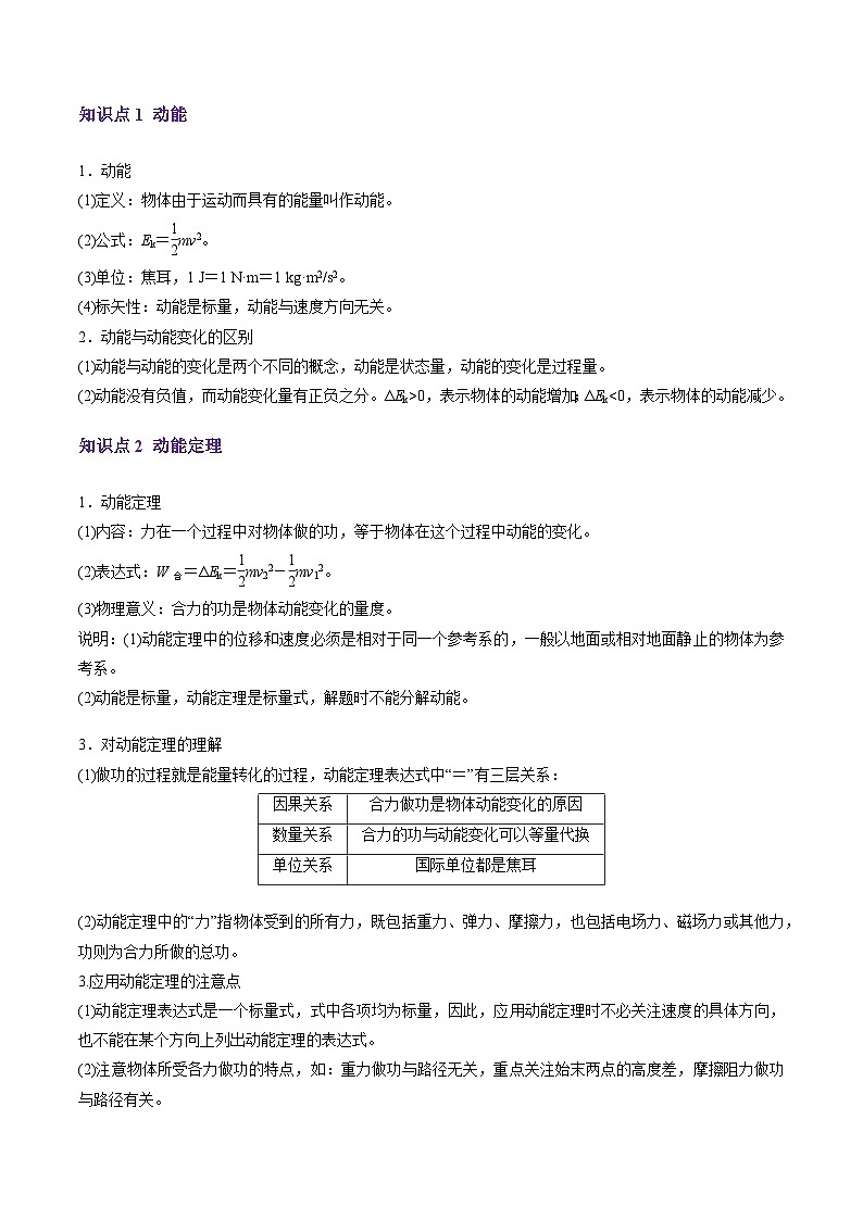 第20讲 动能定理的理解及应用(讲义)(解析版)-2025年高考物理一轮复习讲练测(新教材新高考)第3页