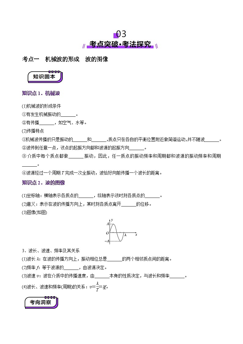 第31讲 机械波(讲义)(原卷版)-2025年高考物理一轮复习讲练测(新教材新高考)第3页