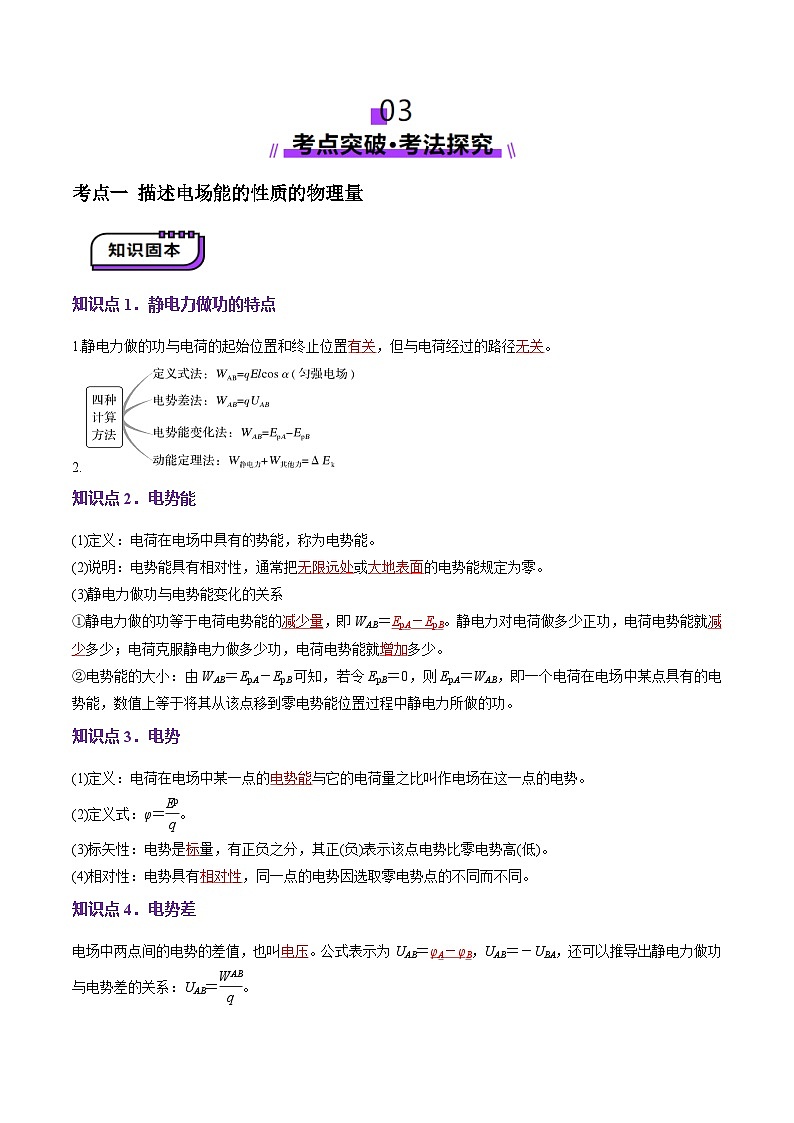 第34讲 静电场中能的性质(讲义)(解析版)-2025年高考物理一轮复习讲练测(新教材新高考)第3页