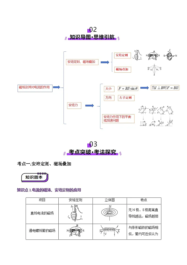 第46讲 磁场及其对电流的作用(讲义)(解析版)-2025年高考物理一轮复习讲练测(新教材新高考)第2页