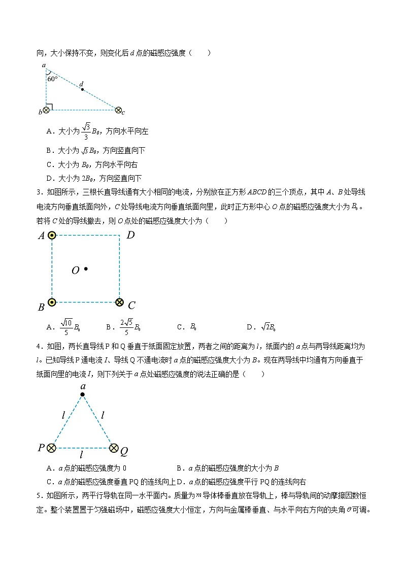 第46讲 磁场及其对电流的作用(练习)(原卷版)-2025年高考物理一轮复习讲练测(新教材新高考)第2页