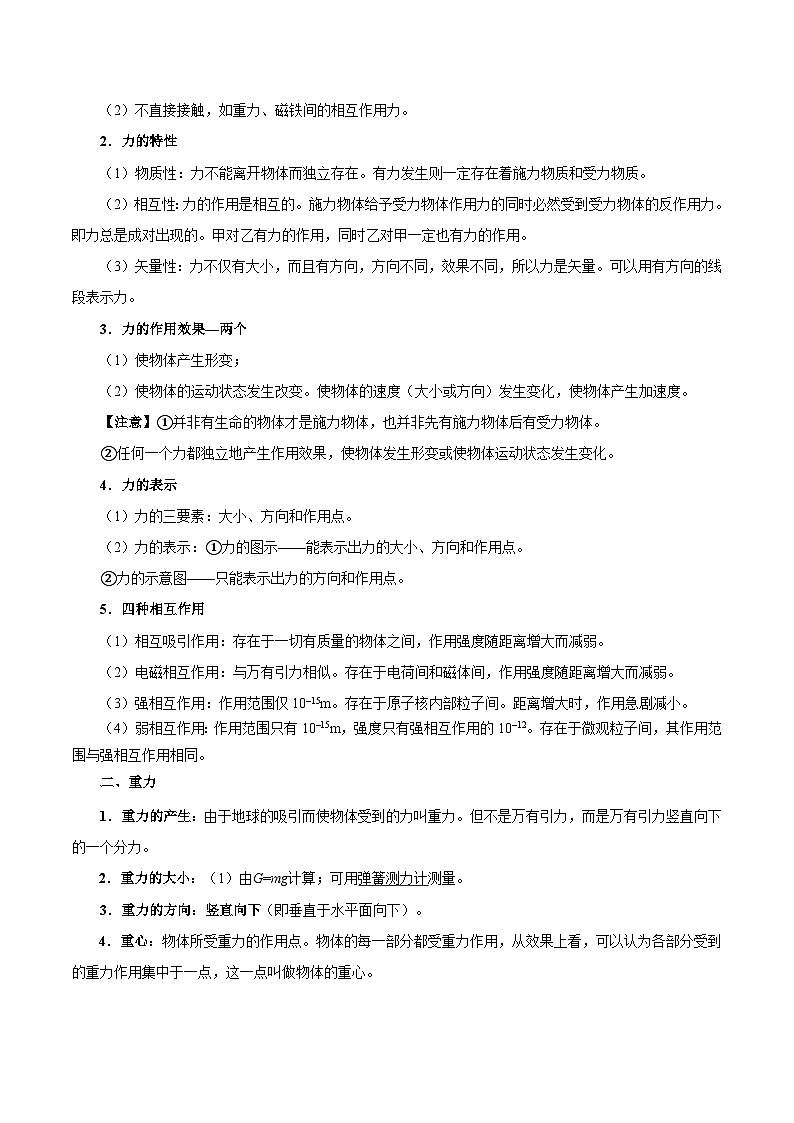 专题03 相互作用(知识梳理 8大考点精讲精练 实战训练)(解析版)-2025年高中物理学业水平合格性考试总复习(江苏专用)第2页