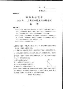 湘豫名校联考2024-2025学年高三上学期11月诊断考试物理试题（附参考答案）