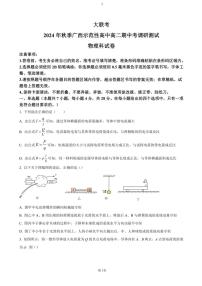 广西壮族自治区示范性高中2024～2025学年高二(上)期中物理试卷(含答案)