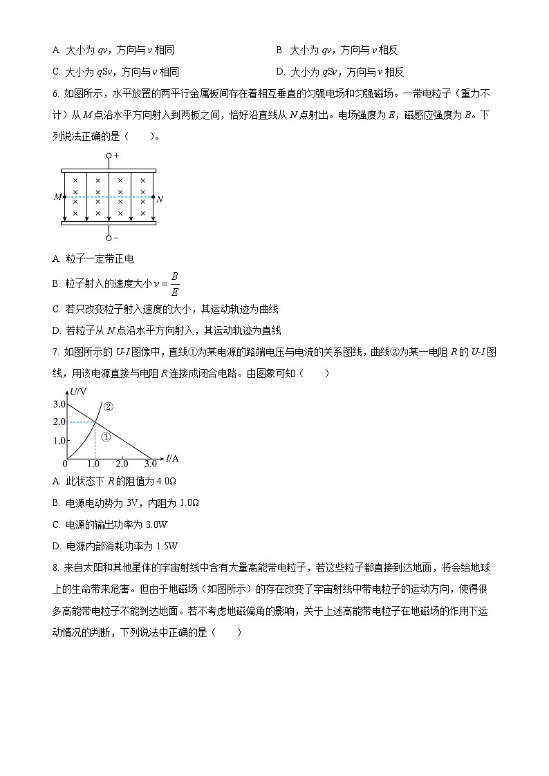 北京市第二十中学2024-2025学年高二上学期期中物理(选考)试题(原卷版)-A4第2页