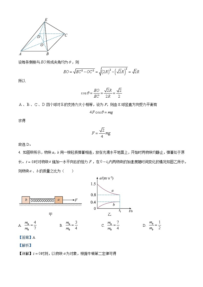 山东省泰安市2025届高三上学期11月期中考物理试题含解析第3页