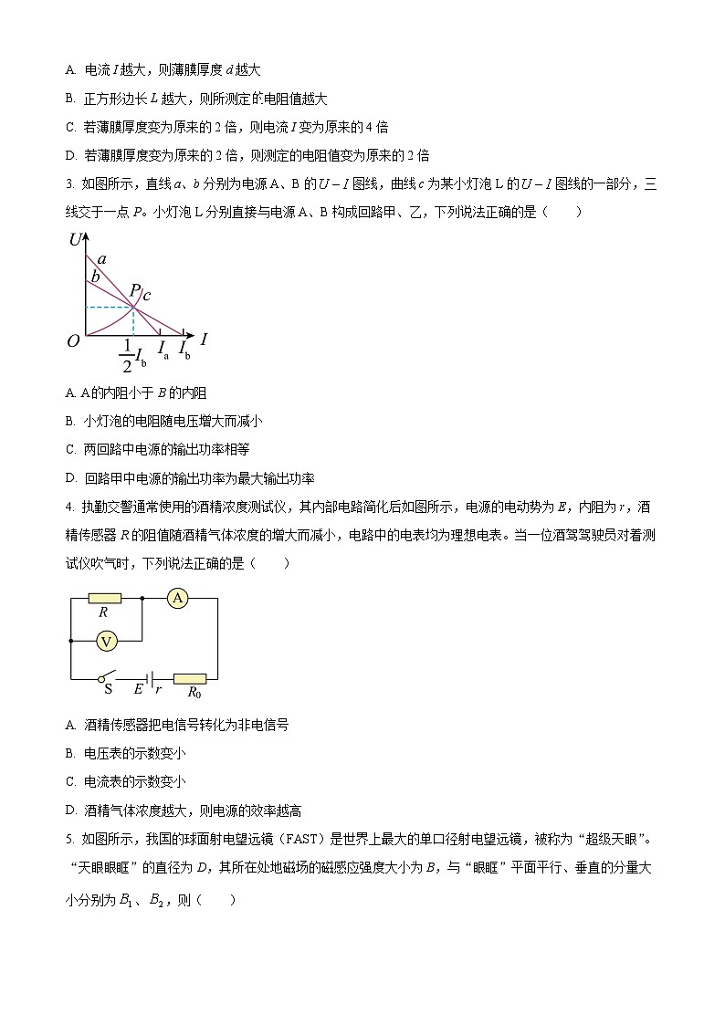 山东省聊城市2024-2025学年高二上学期11月期中物理试题无答案第2页