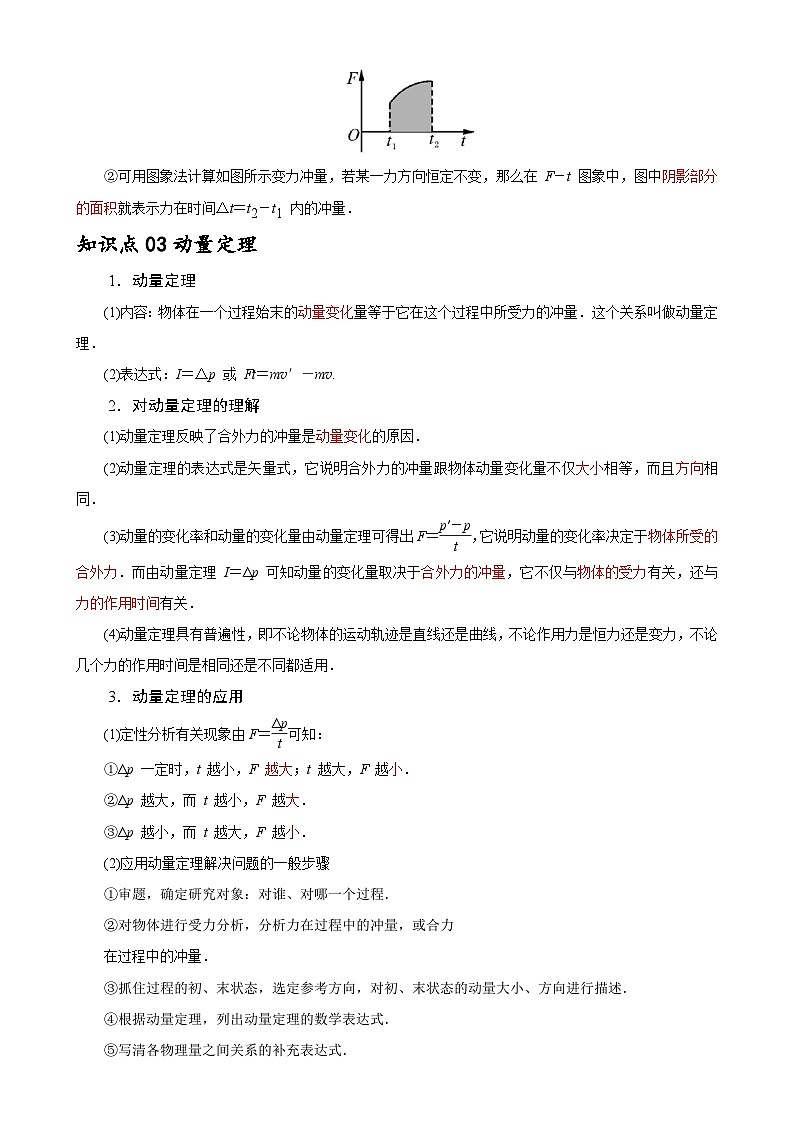 1.2 动量定理【三大必考点+七大秒杀招+九大题型+分层训练】-2024-2025学年高二物理题型归类+解题大招(人教版2019选择性必修第一册)(原卷版)-A4第2页