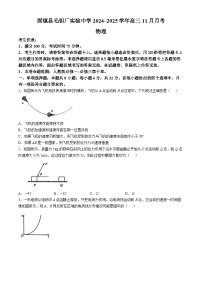 安徽毛坦厂实验中学2025届高三上学期11月期中考试物理试题+答案
