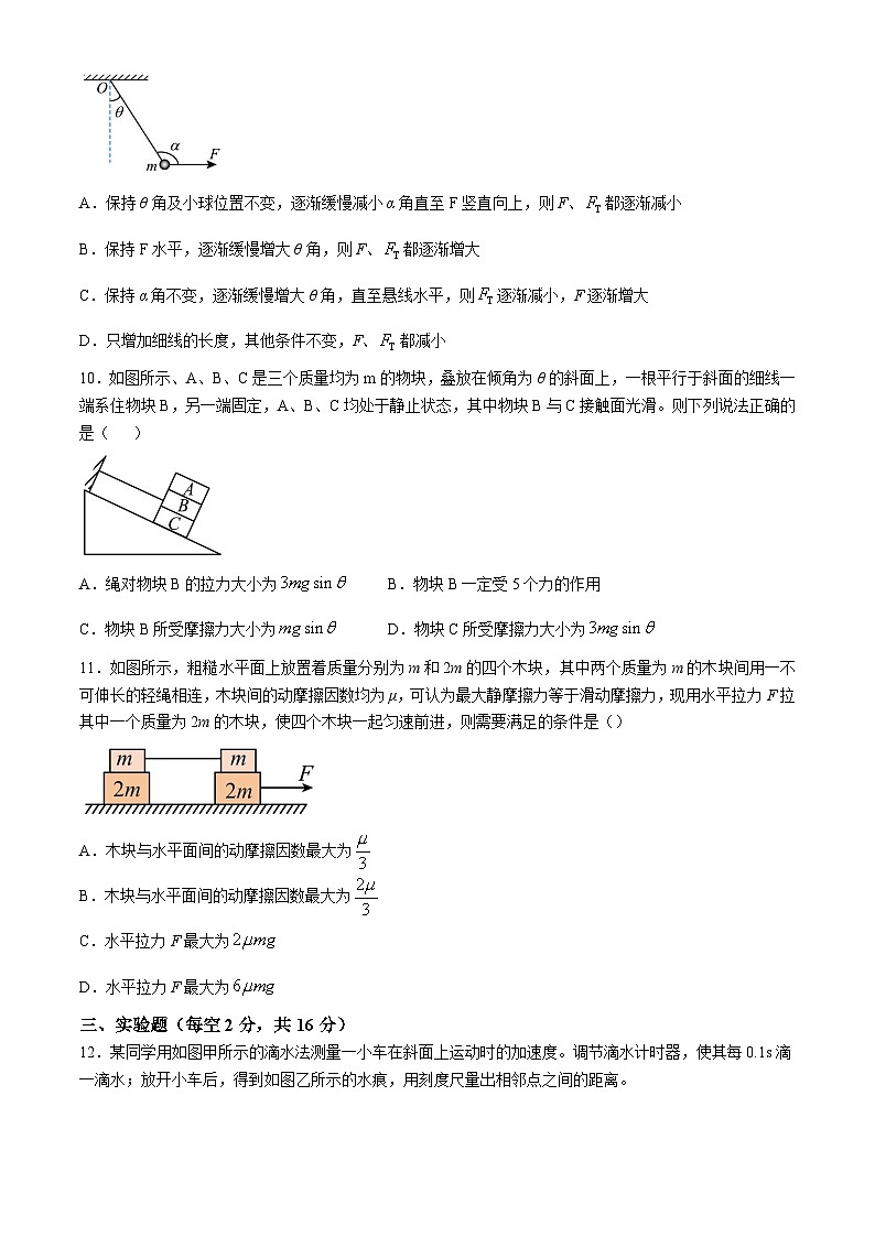 湖南省湘潭县第一中学2024-2025学年高一上学期期中考试物理试题第3页