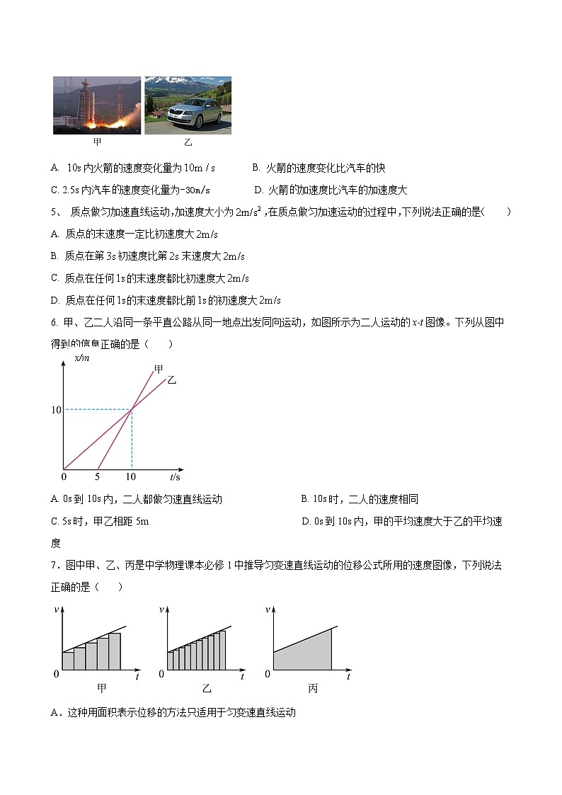 仁寿县2024-2025学年高一协作体期中联考物理试卷第2页