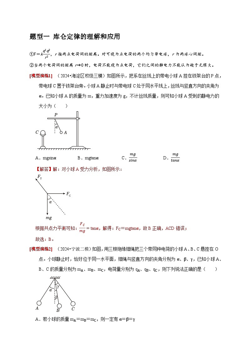 专题15 电场的力学性质(教师版)-2025年高考物理热点知识讲练与题型归纳(全国通用)第2页