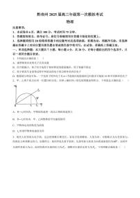 贵州省黔南布依族苗族2025届高三高考第一次模拟考-物理试卷+答案